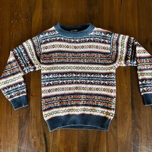 Boys class club fair isle design sweater